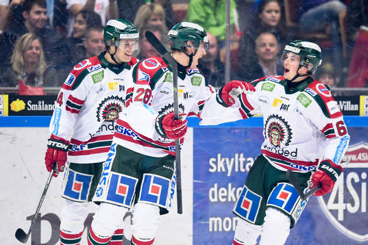Frölundas Johan Sundström jublar