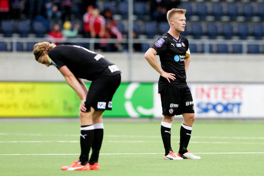 Helsingborgs Carl Johansson och Andreas Landgren deppar