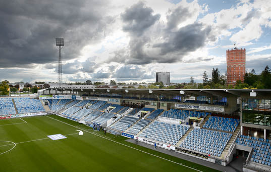 Nya Idrottsparken före fotbollsmatchen i Allsvenskan