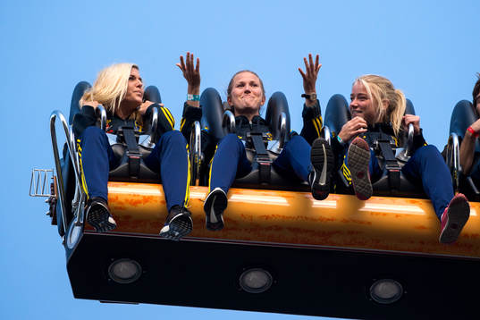 Sveriges Olivia Schough, Emma Berglund och Jenny Hjohlman