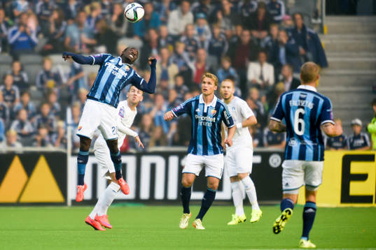 Djurgårdens Sam Johnson och Malmös Erdal Rakip
