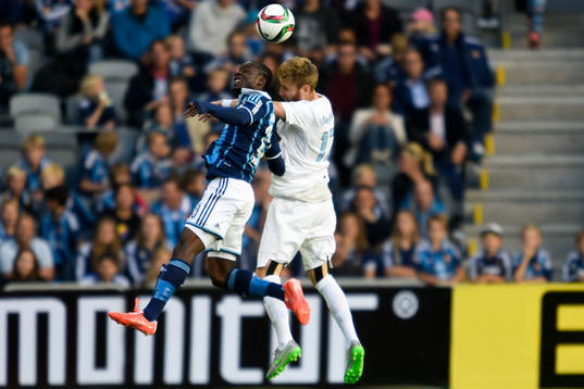 Djurgårdens Sam Johnson och Malmös Rasmus Bengtsson
