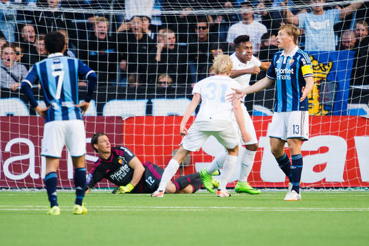 Malmös Luis Felipe Carvalho da Silva gör 0-2 och jublar