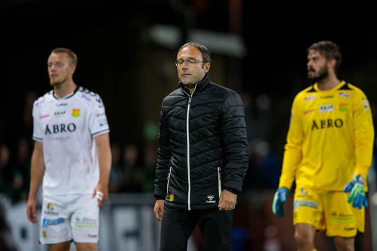 GAIS Björn Andersson, tränare Per-Ola Ljung och målvakt