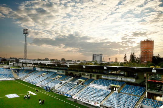 Nya Idrottsparken före fotbollsmatchen i Allsvenskan
