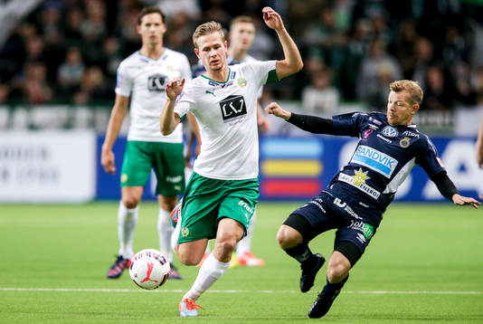Hammarbys Erik Israelsson och Gefles Jonas Lantto
