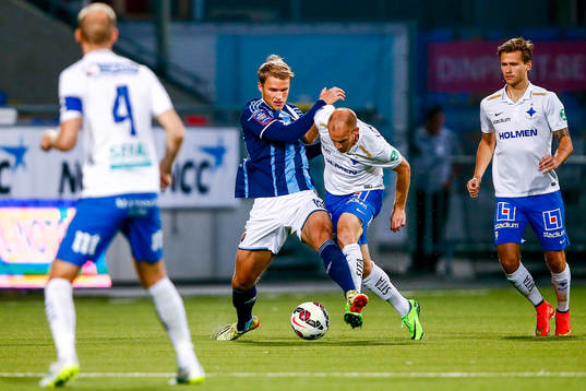 Djurgårdens Sebastian Andersson och Norrköpings Daniel