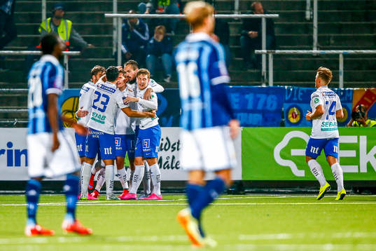 Norrköpings spelare jublar