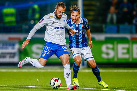 Norrköpings Emir Kujovic och Djurgårdens Kevin Walker