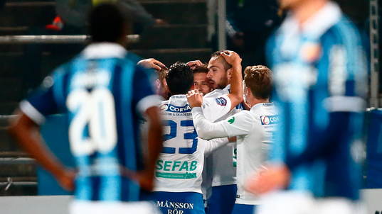 Norrköpings spelare jublar