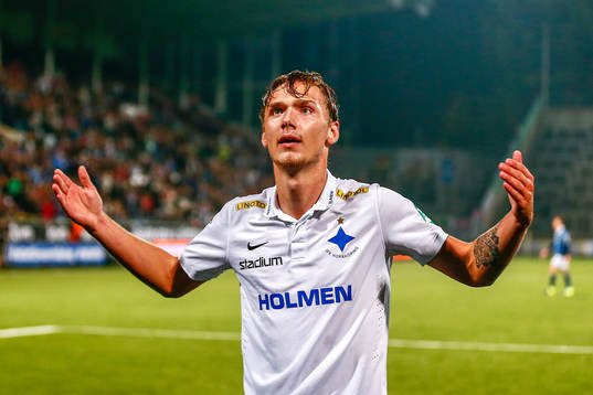 Norrköpings Linus Wahlqvist jublar