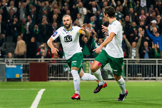 Hammarbys Kennedy Bakircioglu jublar
