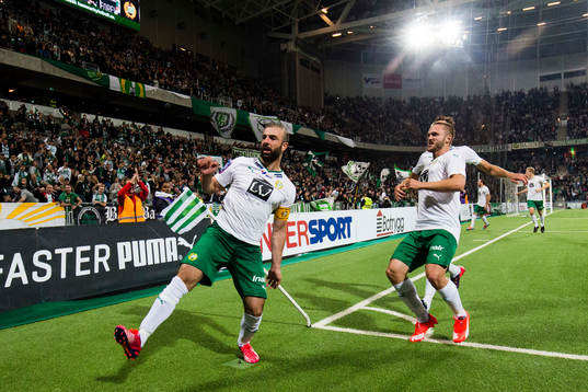 Hammarbys Kennedy Bakircioglu jublar
