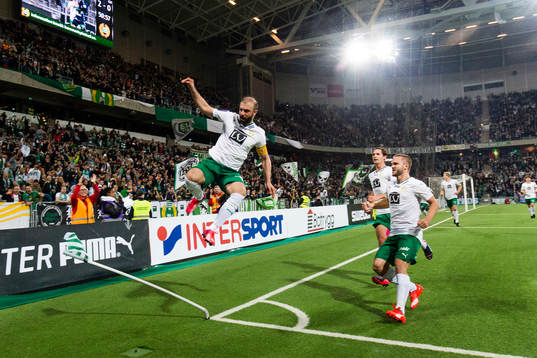 Hammarbys Kennedy Bakircioglu jublar