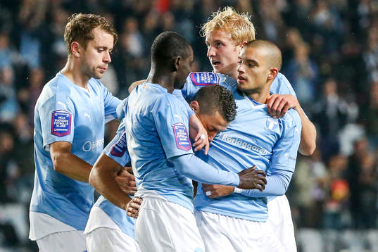 Malmös spelare jublar