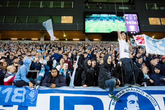 Malmös supportrar jublar