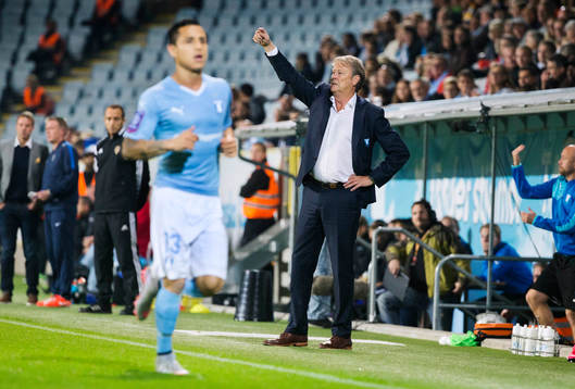 Malmös tränare Åge Hareide och Yoshimar Yotùn
