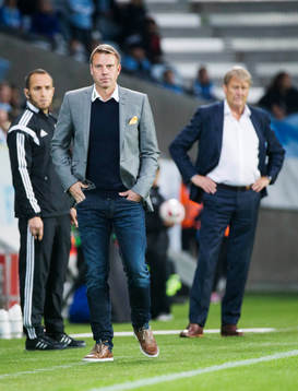 Falkenbergs tränare Hans Eklund och Malmös tränare Åge