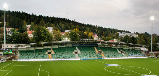 Norrporten Arena innan fotbollsmatchen i Allsvenskan mellan