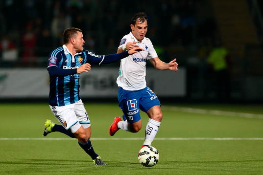Djurgårdens Kerim Mrabti och Norrköpings Nikola Tkalcic