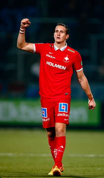 Norrköpings målvakt David Mitov Nilsson jublar