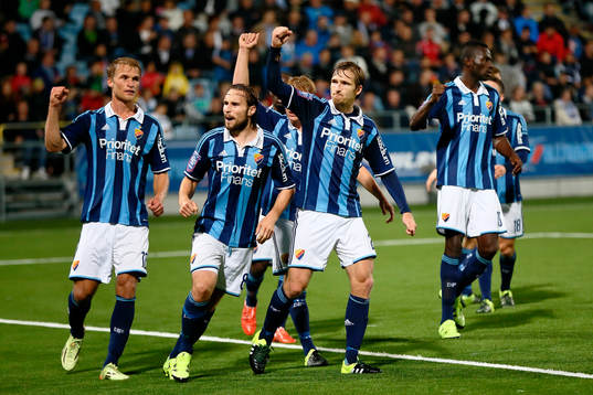 Djurgårdens Jesper Arvidsson, Kevin Walker med flera firar