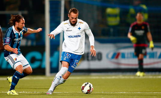 Djurgårdens Kevin Walker och Norrköpings Emir Kujovic