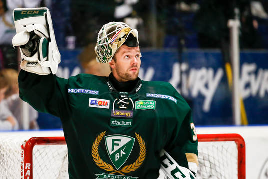 Färjestads målvakt Lars Haugen