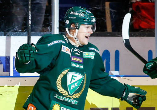 Färjestads Mikael Johansson jublar