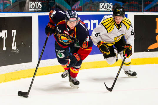Djurgårdens Markus Ljungh och Brynäs Jonathan Pudas