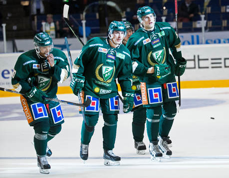 Färjestads Robbie Earl , Sebastian Erixon och Daniel