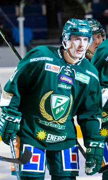 Färjestads Robbie Earl , Sebastian Erixon och Daniel