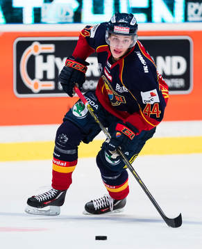 Djurgårdens Lukas Vejdemo med pucken