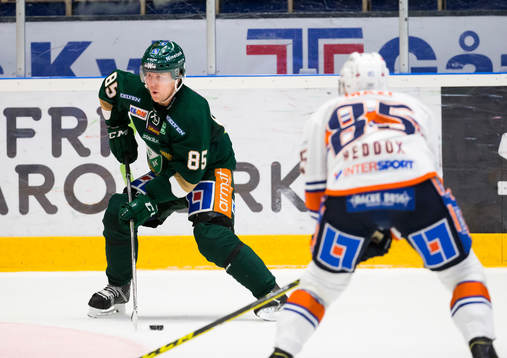 Färjestads Mikael Johansson och Växjös Liam Reddox