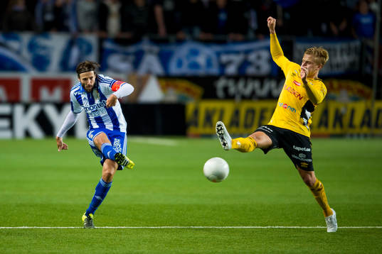 IFK Göteborgs Mattias Bjärsmyr och Elfsborgs Per Frick