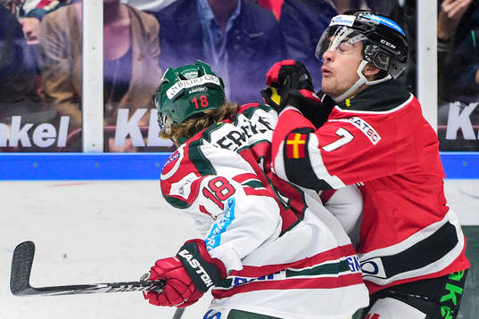 Frölundas John Dahlström  och Malmö Redhawks Nils