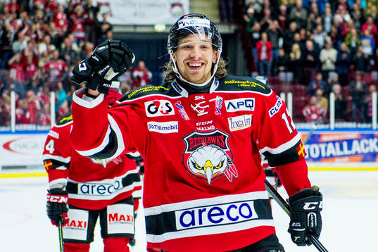 Malmö Redhawks Andreas Thuresson jublar