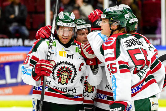 Frölundas Joel Lundqvist  jublar
