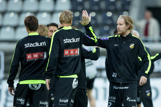 Häckens Samuel Gustafson och Michiel Hemmen innan