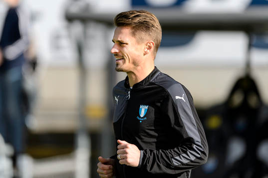 Malmös Markus Rosenberg före fotbollsmatchen i