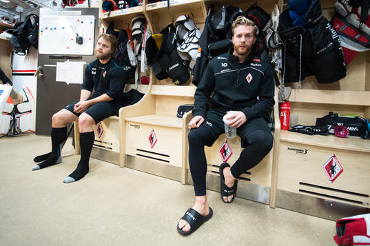 Karlskronas Mattias Guter  i omklädningsrummet innan