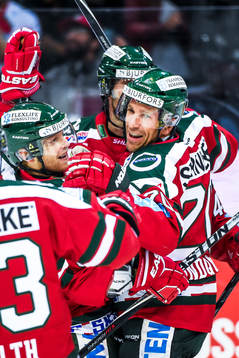 Frölundas Joel Lundqvist  jublar