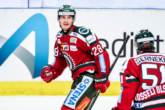 Frölundas Johan Sundström jublar