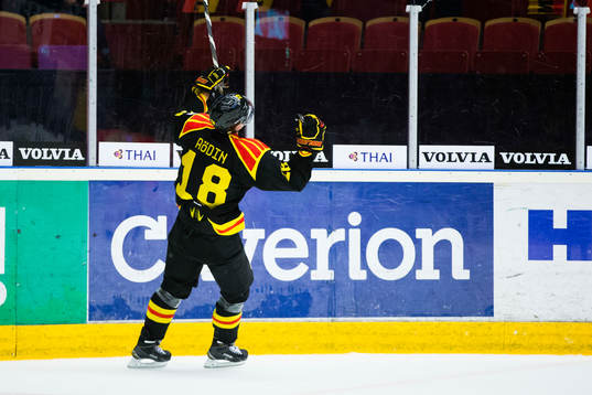 Brynäs Anton Rödin jublar