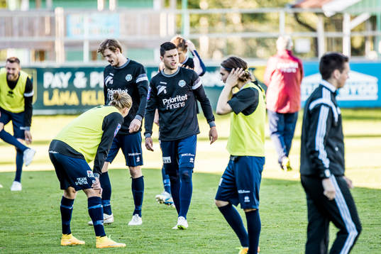 Utsiktens spelare värmer upp