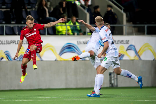 Norrköpings Christoffer Nyman  i fotbollsmatchen i