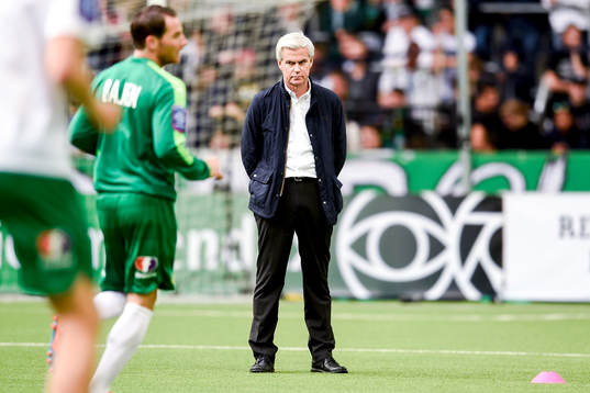 Hammarbys tränare Nanne Bergstrand före fotbollsmatchen i