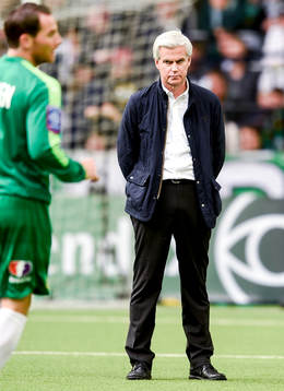 Hammarbys tränare Nanne Bergstrand före fotbollsmatchen i