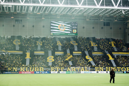 s klack innan fotbollsmatchen i Allsvenskan mellan Hammarby