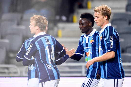 Djurgårdens Sam Johnson jublar